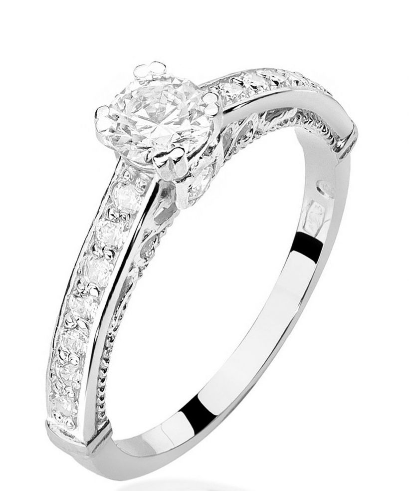 Prsteň Bonore - Biele Zlato 585 - Diamant 0,3 ct