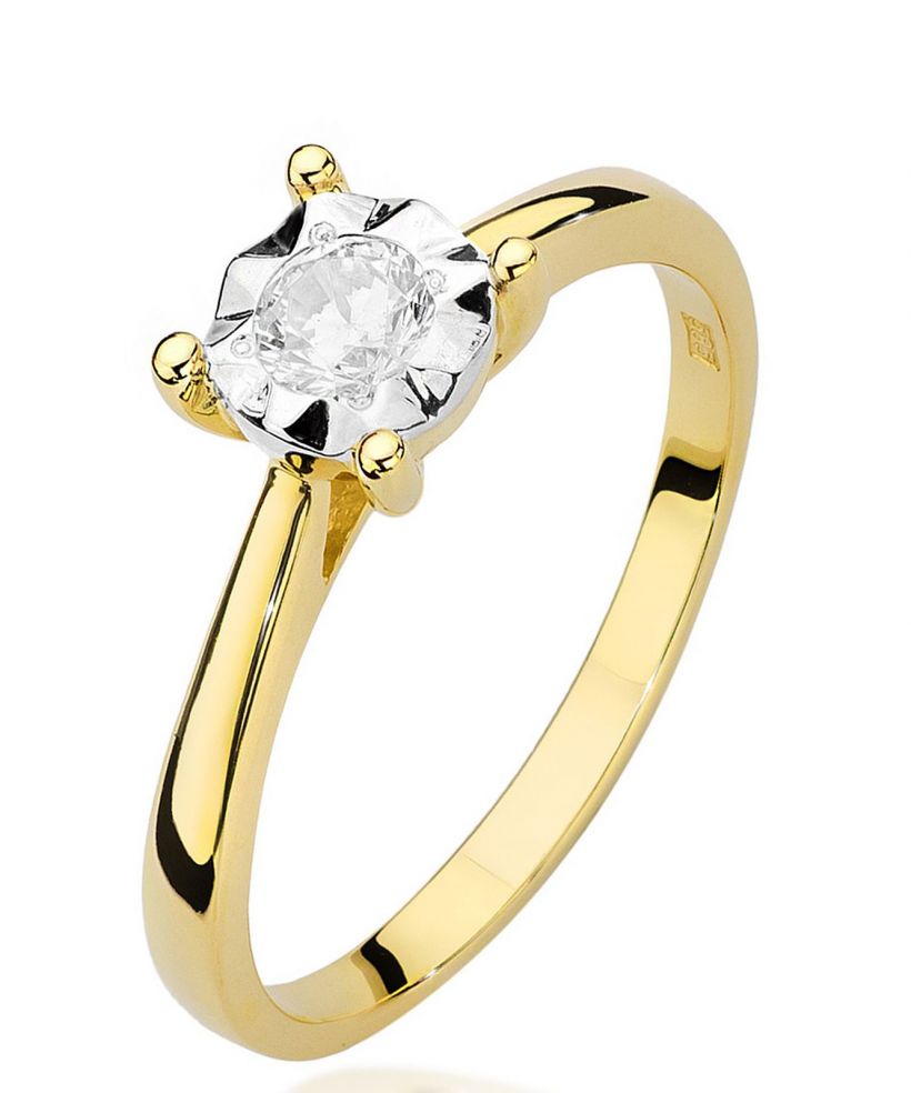 Prsteň Bonore - Zlato 585 - Diamant 0,2 ct