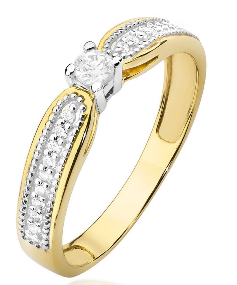 Prsteň Bonore - Zlato 585 - Diamant 0,08 ct