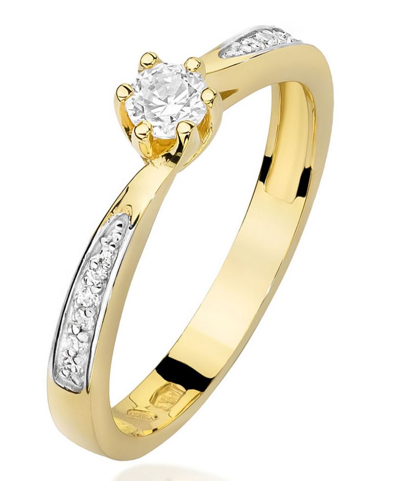 Prsteň Bonore - Zlato 585 - Diamant 0,15 ct