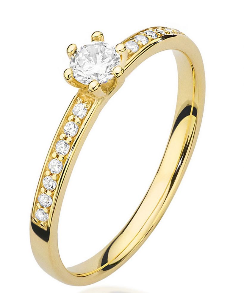 Prsteň Bonore - Zlato 585 - Diamant 0,1 ct