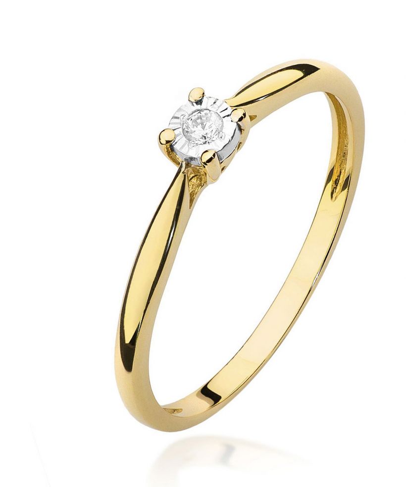 Prsteň Bonore - Zlato 585 - Diamant 0,03 ct