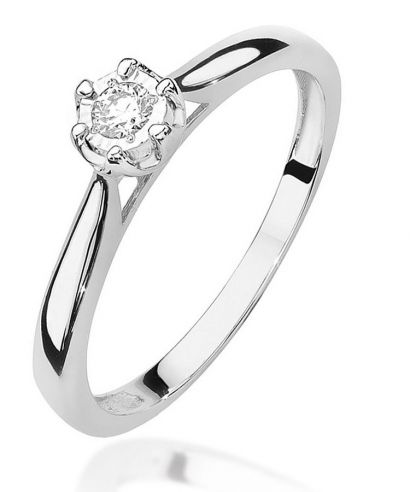 Prsteň Bonore - Biele Zlato 585 - Diamant 0,08 ct