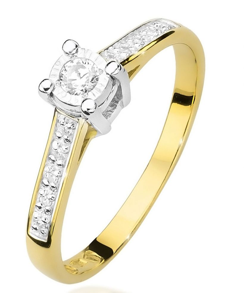 Prsteň Bonore - Zlato 585 - Diamant 0,08 ct
