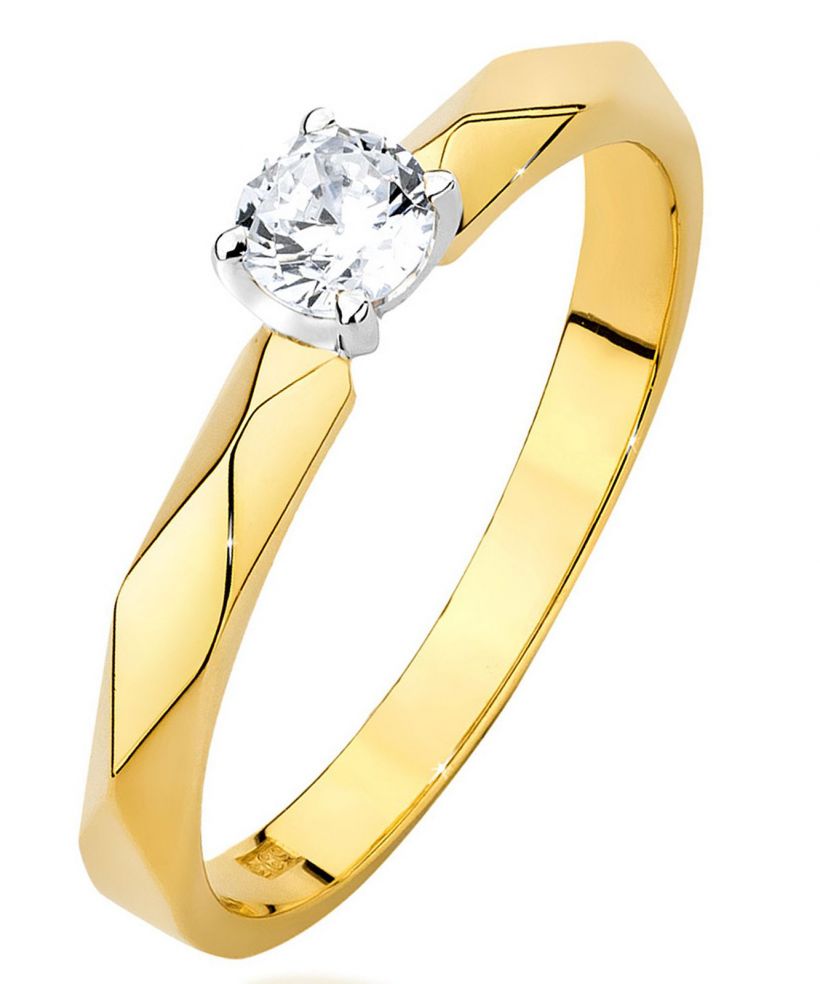 Prsteň Bonore - Zlato 585 - Diamant 0,2 ct
