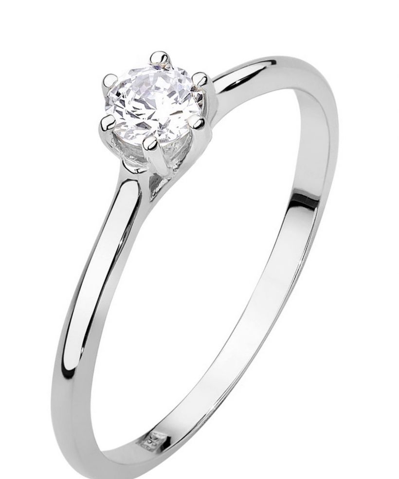 Prsteň Bonore - Biele Zlato 585 - Diamant 0,2 ct