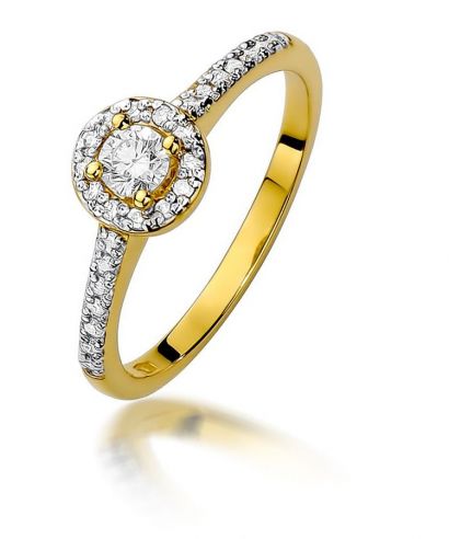 Prsteň Bonore - Zlato 585 - Diamant 0,15 ct