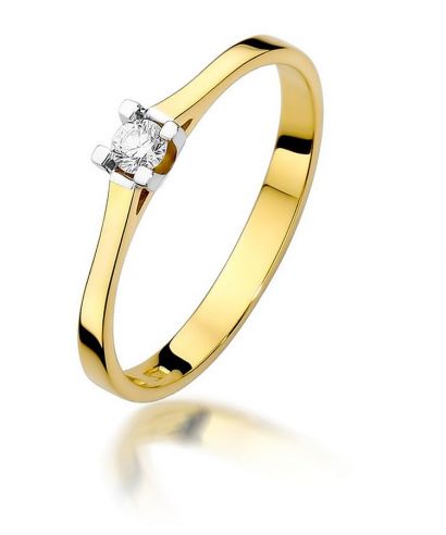Prsteň Bonore - Zlato 585 - Diamant 0,09 ct