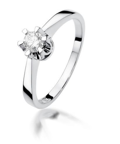 Prsteň Bonore - Biele Zlato 585 - Diamant 0,25 ct