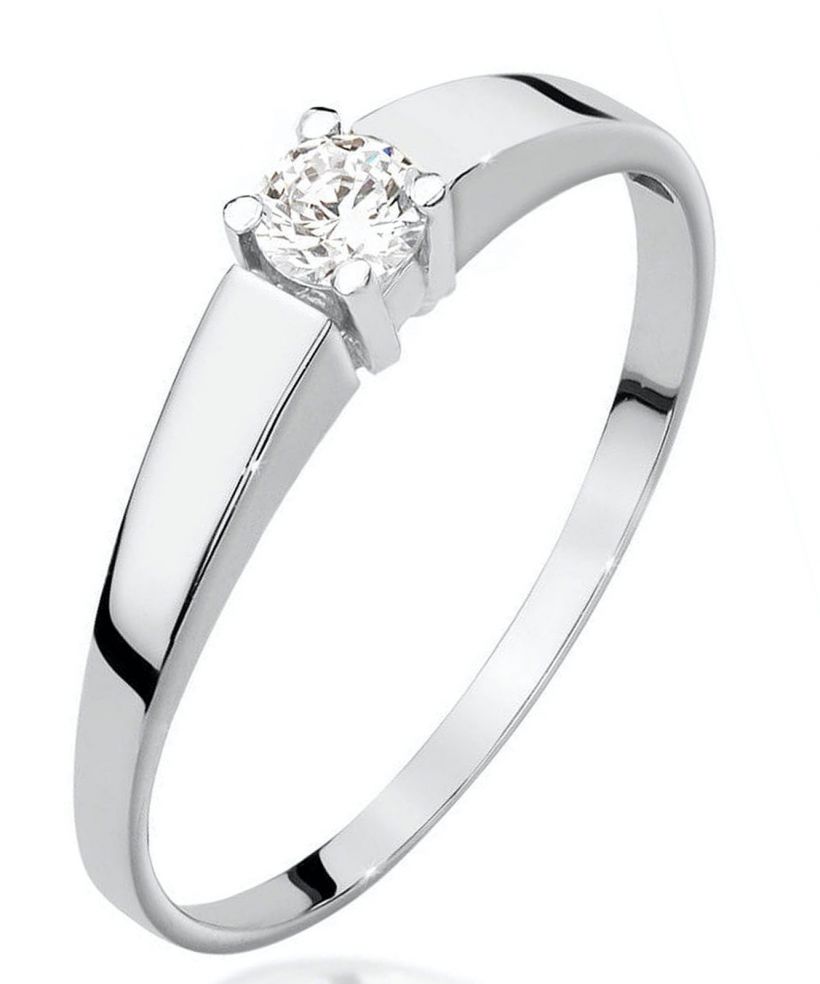 Prsteň Bonore - Biele Zlato 585 - Diamant 0,25 ct