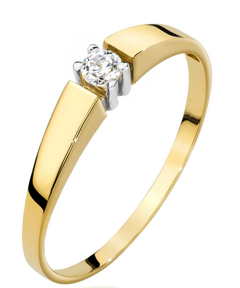 Prsteň Bonore - Zlato 585 - Diamant 0,1 ct