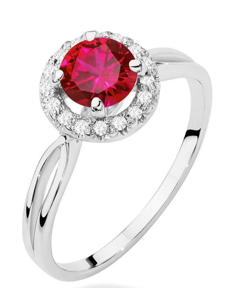 Prsteň Bonore - Biele Zlato 585 - Rubín 1,2 ct