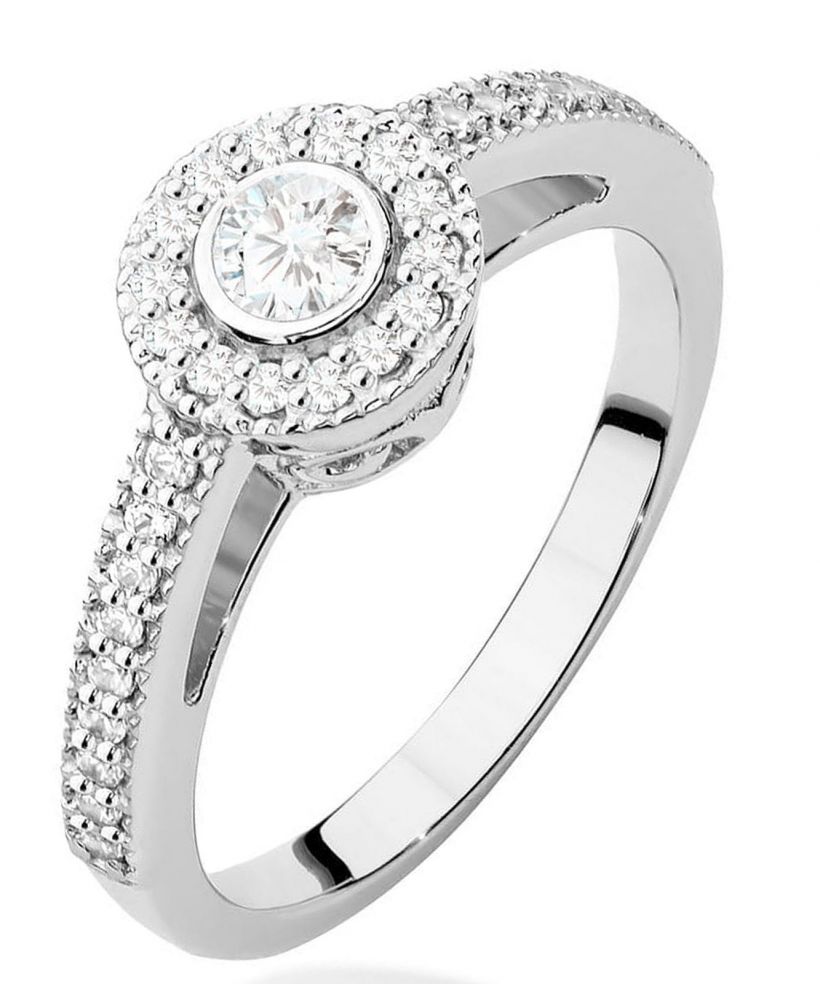 Prsteň Bonore - Biele Zlato 585 - Diamant 0,15 ct