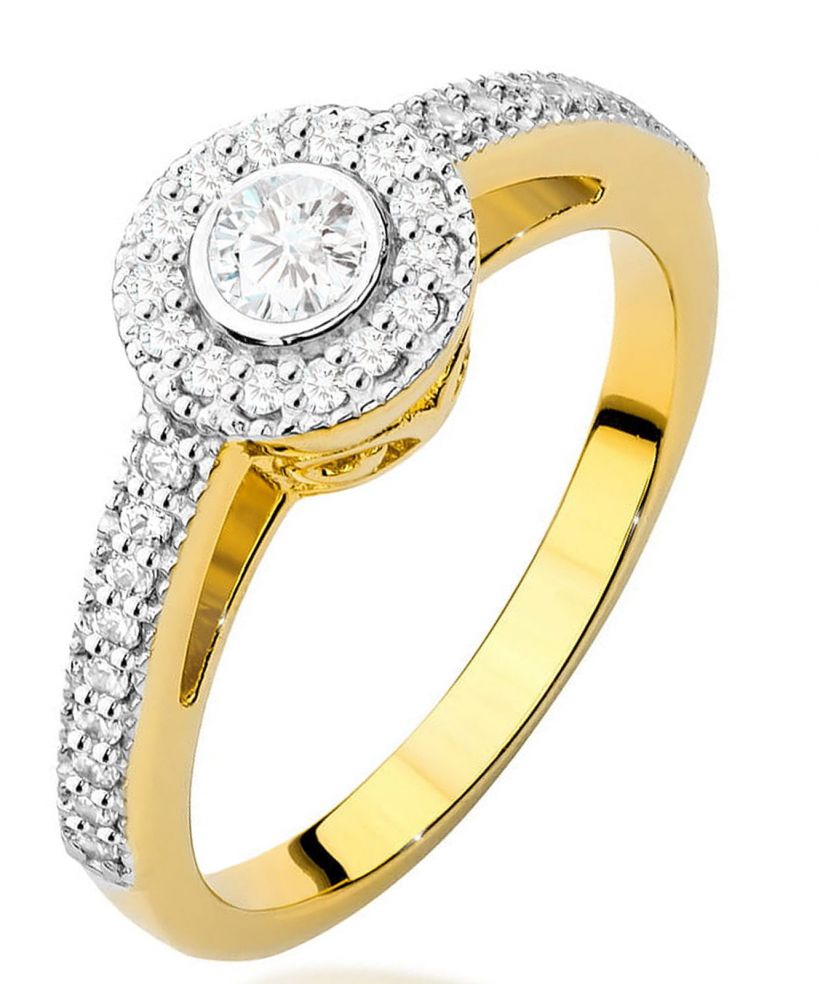 Prsteň Bonore - Zlato 585 - Diamant 0,15 ct