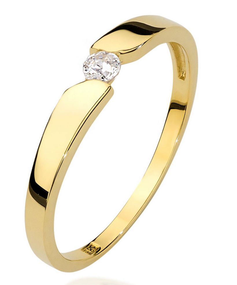 Prsteň Bonore - Zlato 585 - Diamant 0,08 ct