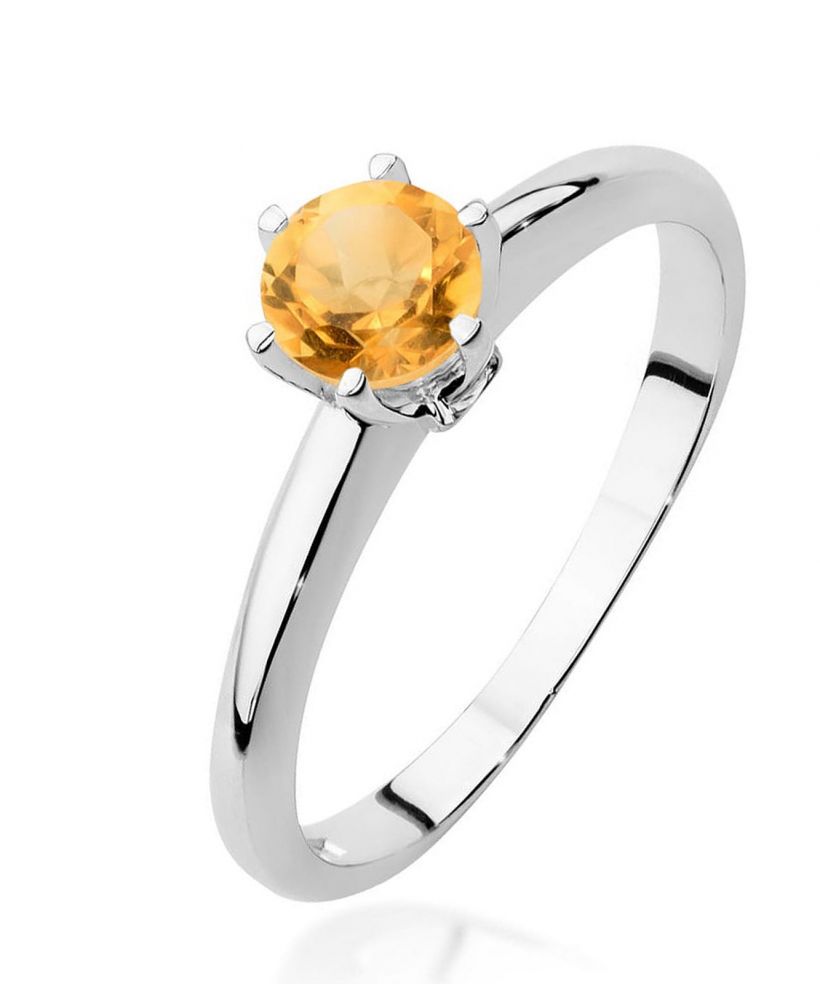 Prsteň Bonore - Biele Zlato 585 - Citrón 0,5 ct