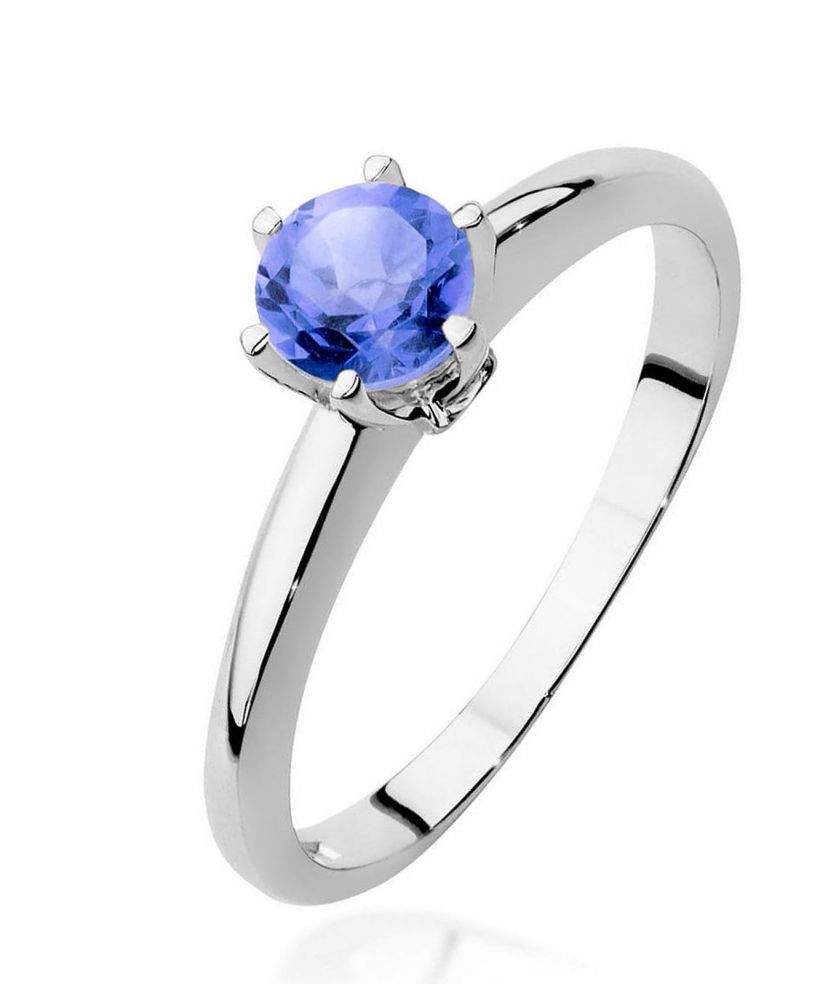 Prsteň Bonore - Biele Zlato 585 - Tanzanit 0,5 ct