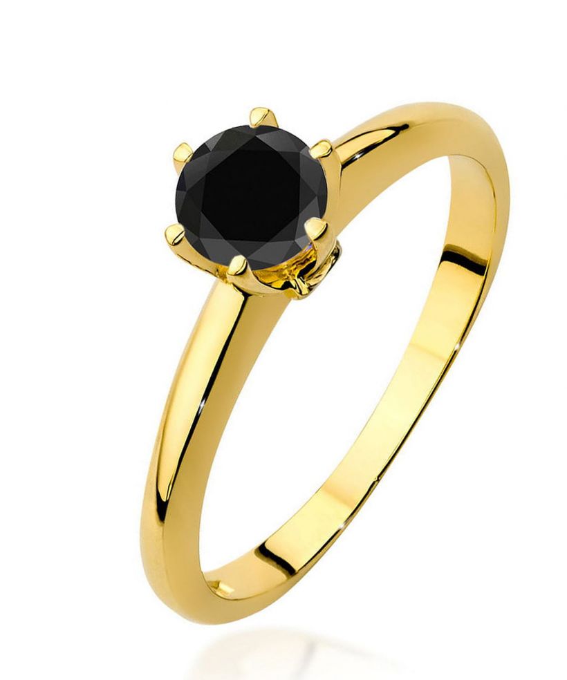 Prsteň Bonore - Zlato 585 - Čierny Diamant 0,5 ct