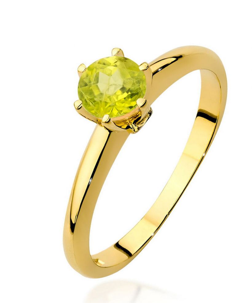 Prsteň Bonore - Zlato 585 - Olivín 0,6 ct