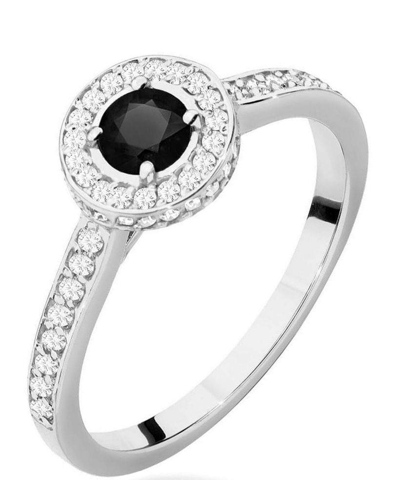 Prsteň Bonore - Biele Zlato 585 - Čierny Diamant 0,3 ct