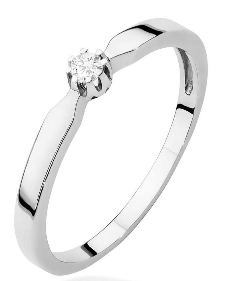 Prsteň Bonore - Biele Zlato 585 - Diamant 0,04 ct