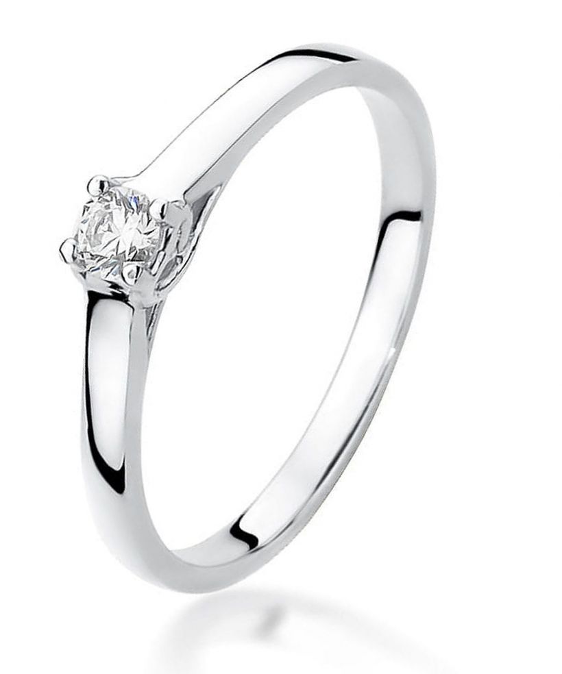 Prsteň Bonore - Biele Zlato 585 - Diamant 0,12 ct