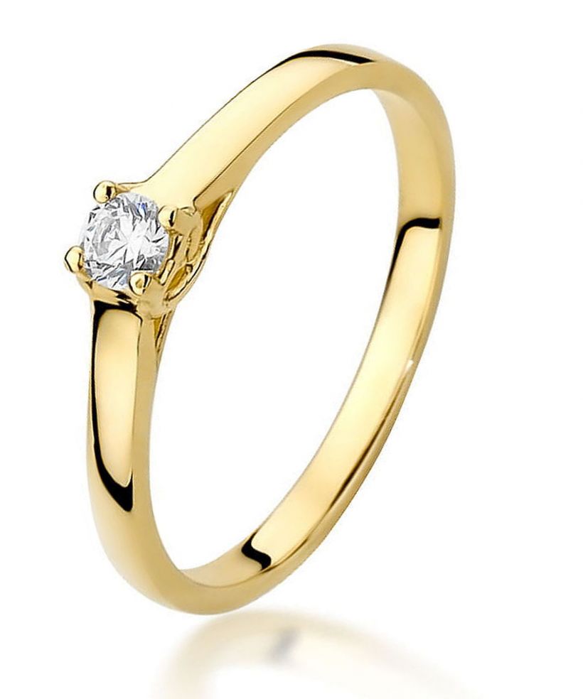 Prsteň Bonore - Zlato 585 - Diamant 0,12 ct