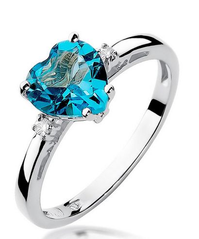 Prsteň Bonore - Biele Zlato 585 - Topaz 1,2 ct