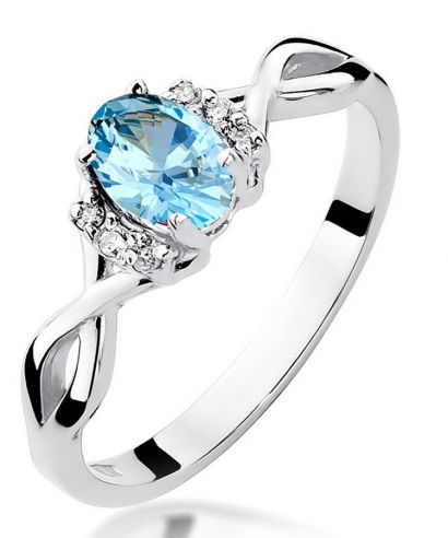 Prsteň Bonore - Biele Zlato 585 - Topaz 0,5 ct