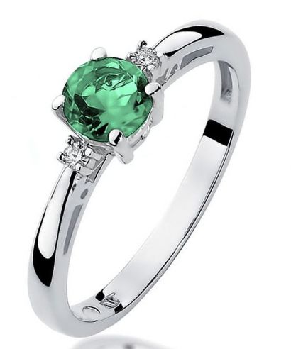 Prsteň Bonore - Biele Zlato 585 - Smaragd 0,5 ct