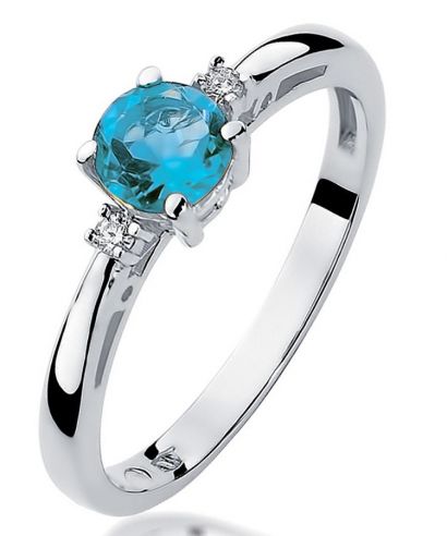 Prsteň Bonore - Biele Zlato 585 - Topaz 0,5 ct