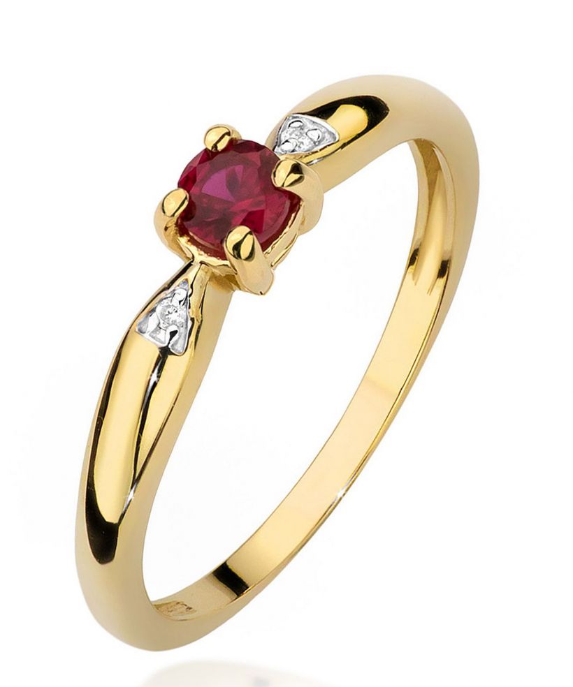 Prsteň Bonore - Zlato 585 - Rubín 0,15 ct