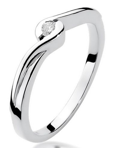 Prsteň Bonore - Biele Zlato 585 - Diamant 0,05 ct