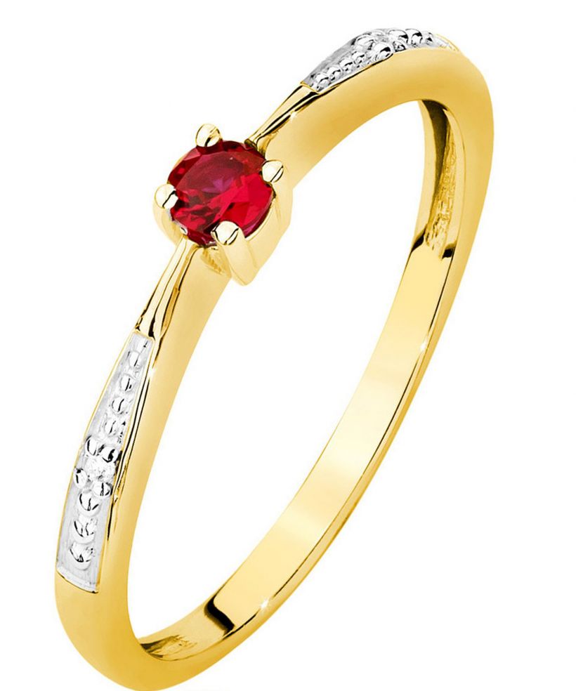 Prsteň Bonore - Zlato 585 - Rubín 0,15 ct