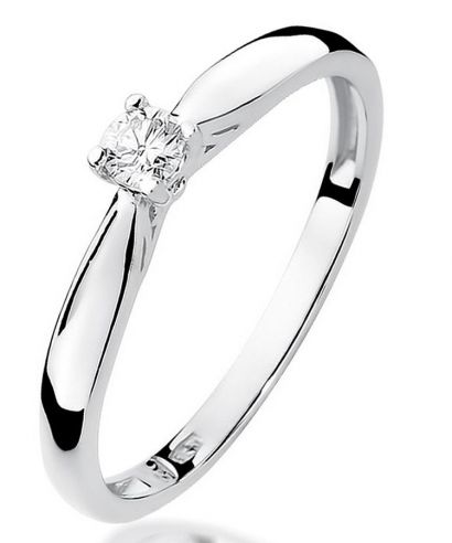 Prsteň Bonore - Biele Zlato 585 - Diamant 0,1 ct