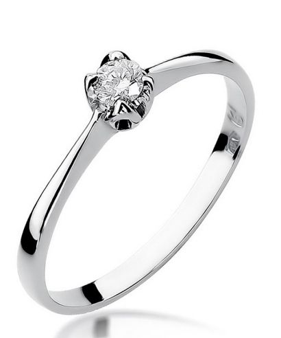 Prsteň Bonore - Biele Zlato 585 - Diamant 0,1 ct