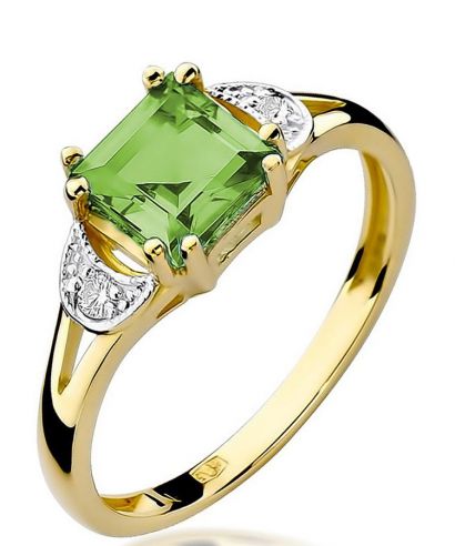 Prsteň Bonore - Zlato 585 - Olivín 1,1 ct