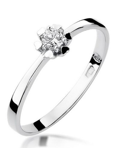Prsteň Bonore - Biele Zlato 585 - Diamant 0,1 ct