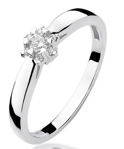 Prsteň Bonore - Biele Zlato 585 - Diamant 0,1 ct