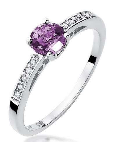Prsteň Bonore - Biele Zlato 585 - Ametyst 0,5 ct