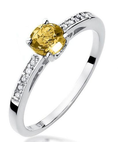 Prsteň Bonore - Biele Zlato 585 - Citrón 0,5 ct