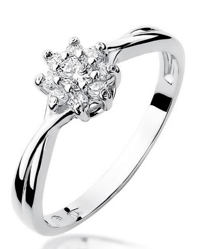 Prsteň Bonore - Biele Zlato 585 - Diamant 0,1 ct