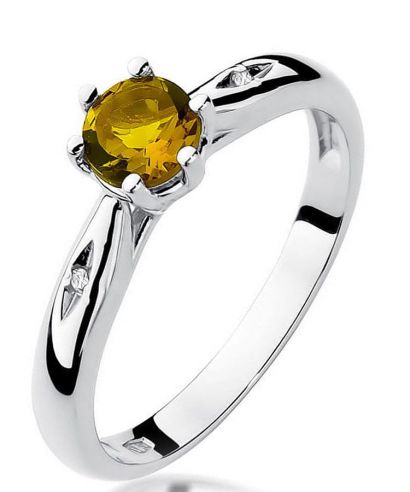 Prsteň Bonore - Biele Zlato 585 - Citrón 0,5 ct