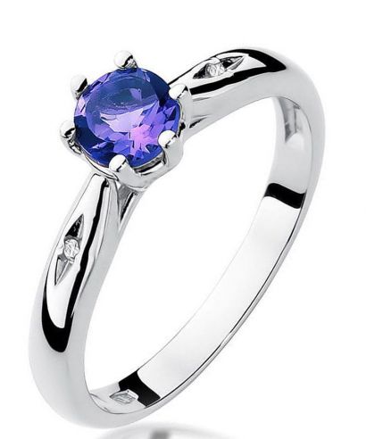 Prsteň Bonore - Biele Zlato 585 - Tanzanit 0,5 ct
