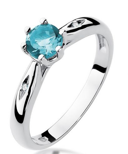 Prsteň Bonore - Biele Zlato 585 - Topaz 0,5 ct