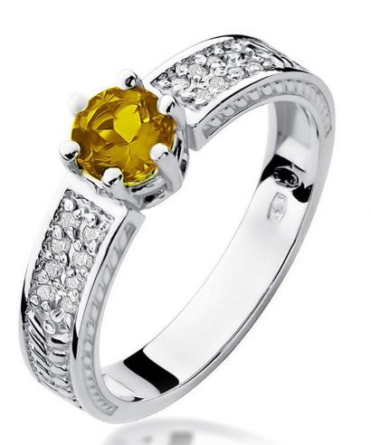 Prsteň Bonore - Biele Zlato 585 - Citrón 0,5 ct