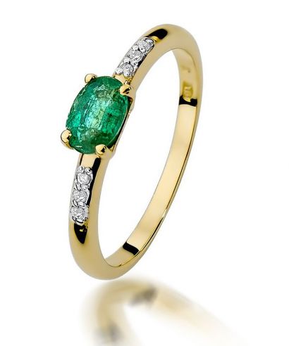 Prsteň Bonore - Zlato 585 - Smaragd 0,4 ct