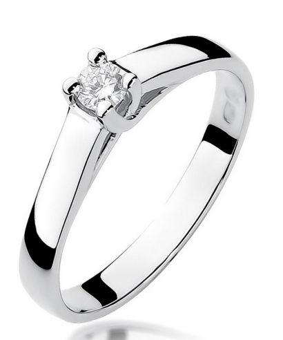 Prsteň Bonore - Biele Zlato 585 - Diamant 0,1 ct