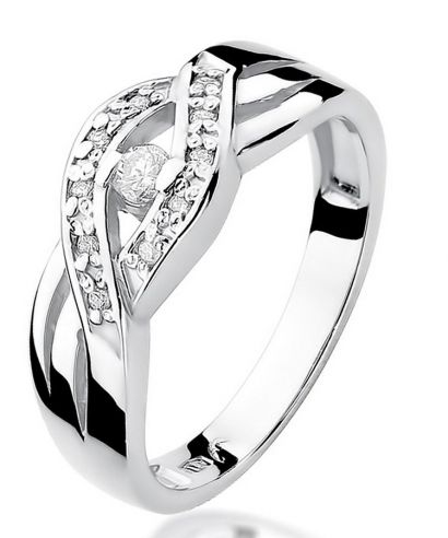 Prsteň Bonore - Biele Zlato 585 - Diamant 0,05 ct