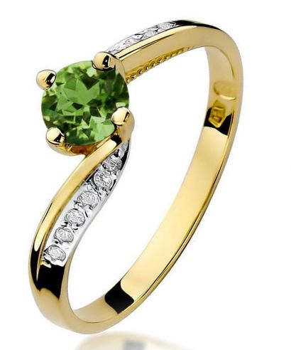 Prsteň Bonore - Zlato 585 - Olivín 0,6 ct